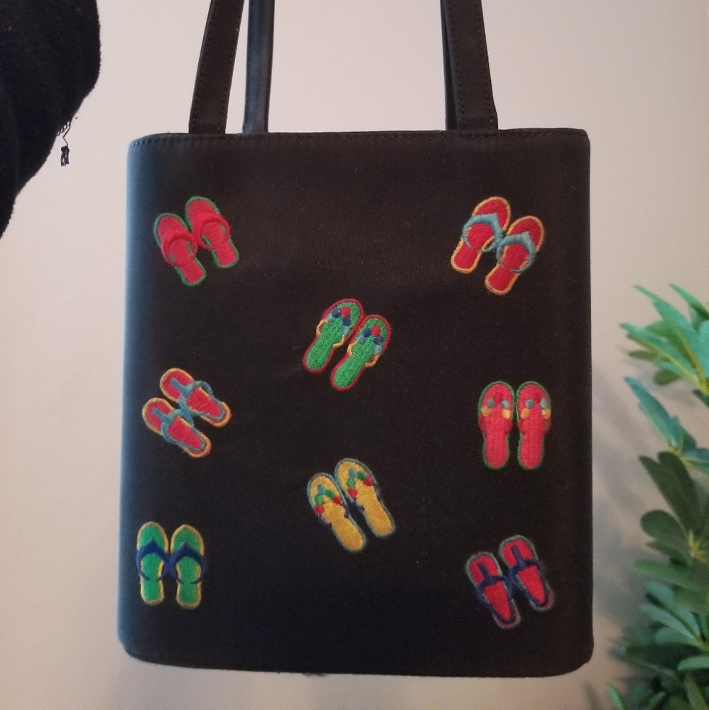 Flip Flop Embroidered Purse